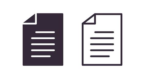 Paper document icon and file outline linear vector. 10886704 Vector Art at Vecteezy