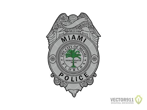 City of Miami Police Department Badge, Miami Florida Police in Svg, Eps ...