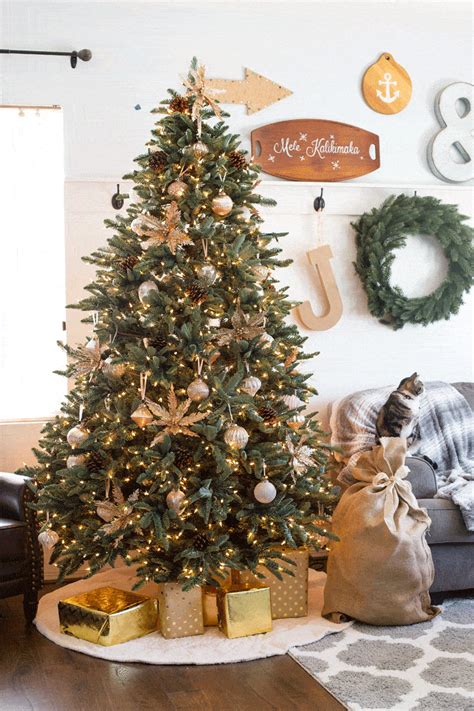 Sparkly French Country Christmas Tree - Domestically Speaking