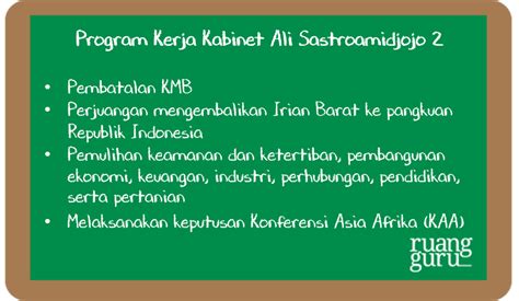 Program Kerja dan Kemunduran Kabinet Ali Sastroamidjojo 2 | Sejarah ...