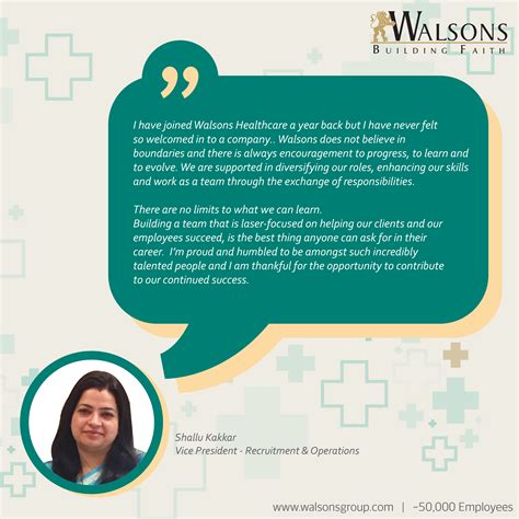 Employee Testimonial – Walsons Healthcare