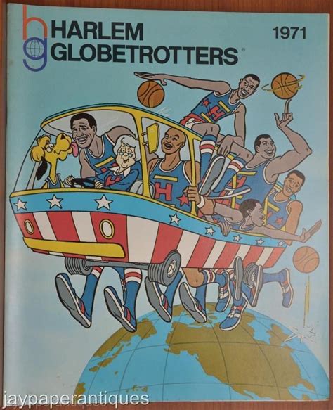 1971 Harlem Globetrotters Program Basketball Abe Saperstein Jewish Scooby Van | Old school ...