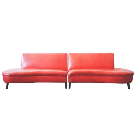 Modern Vinyl Couch at 1stDibs