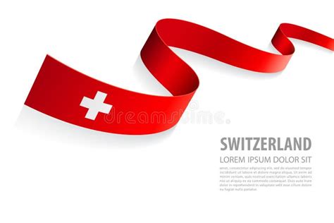 Vector Banner with Switzerland Flag Colors Stock Vector - Illustration ...