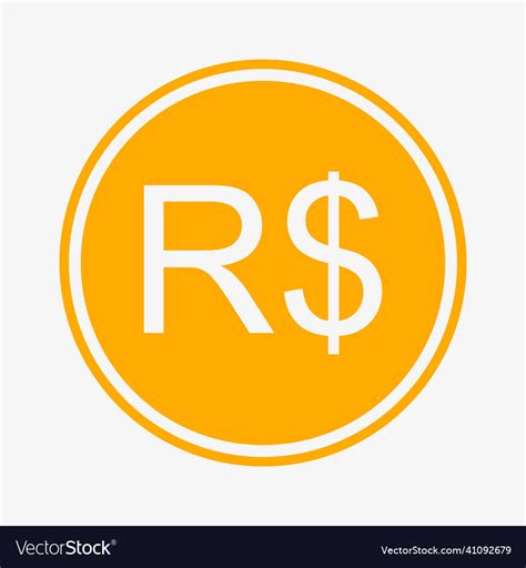 Brazilian real icon currency symbol of brazil Vector Image