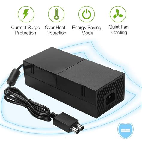 Xbox One Power Supply Brick with Power Cord, AC Adapter Power Supply Charge for Xbox One Console ...