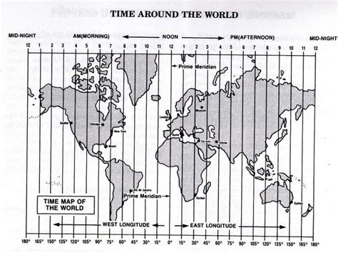 Longitude & Time Zone Worksheet | Practices worksheets, Time zone map, Time zones