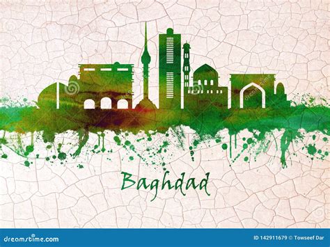 Baghdad Iraq skyline stock illustration. Illustration of skyline ...