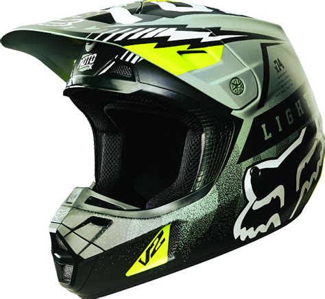 Fox Racing Adult Army Green/Black V2 Vicious Dirt Bike Helmet MX ATV ...