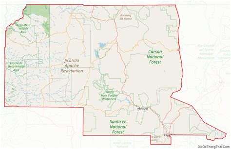 Map of Rio Arriba County, New Mexico - Thong Thai Real