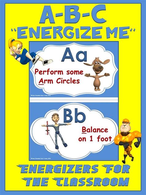 Classroom Energizers- ABC... "Energize Me". An energizer for every letter of the alphabet! This ...