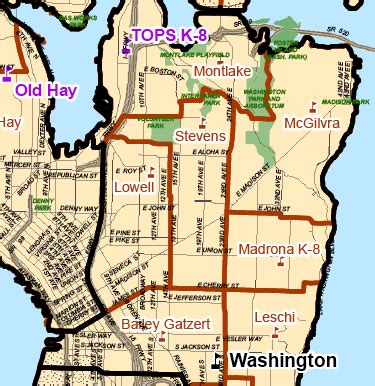 Seattle Public Schools Map | Tourist Map Of English