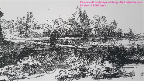 [RENDER] Rembrandt landscape etching – 33 000 lines – LadyDraw – The ...