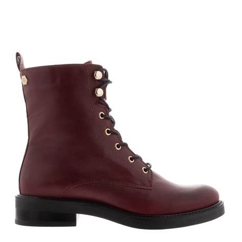 Carl Scarpa Roux Burgundy Leather Lace Up Ankle Boots | Jarrold, Norwich