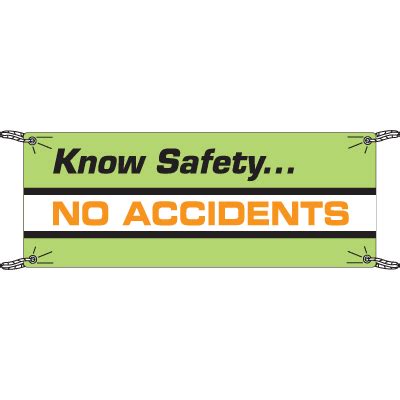 Know Safety No Accidents Safety Slogan Banners | Seton