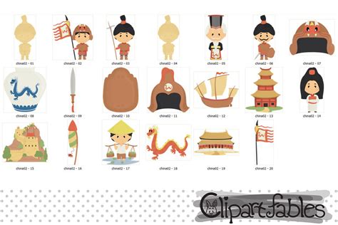 Cute ANCIENT CHINA clipart, Chinese history By clipartfables ...