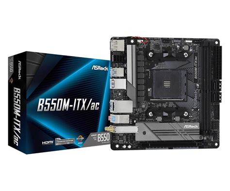 ASRock B550M-ITX/AC Supports 3rd Gen AMD AM4 Ryzen™ / Future AMD Ryzen ...