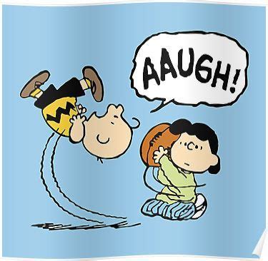 CHARLIE BROWN AND LUCY FOOTBALL Poster | Charlie brown football, Football poster, Lucy charlie brown