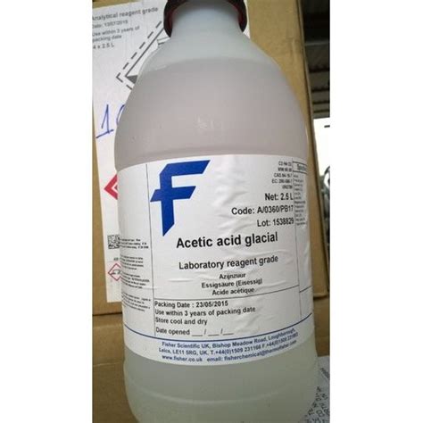 Fisher Scientific Acetic Acid Glacial, For Laboratory, Packaging Size ...