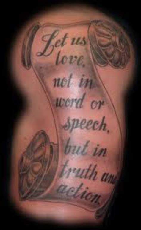 Scroll and Banner Tattoo Meanings, Ideas, and Pictures | TatRing