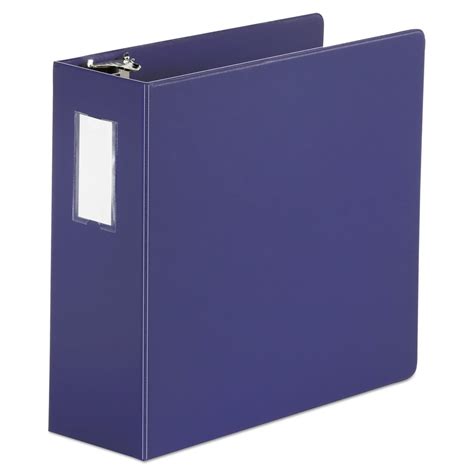 Universal Deluxe Non-view D-ring Binder With Label Holder, 3 Rings, 4" Capacity, 11 X 8.5, Navy ...