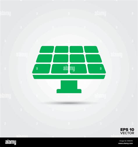 Green Solar Panel Vector Icon. Sustainable Energy Symbol Stock Vector Image & Art - Alamy