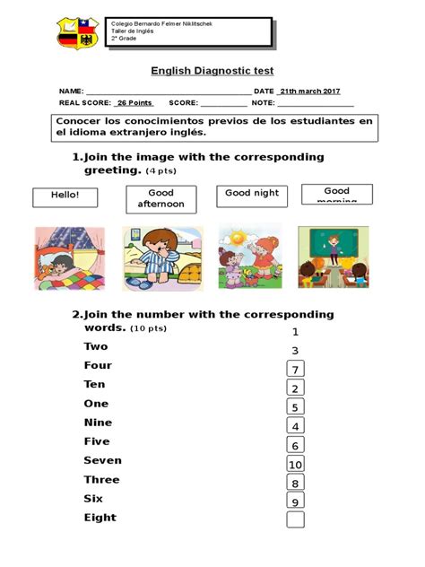 English Diagnostic Test | PDF