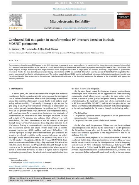 (PDF) Conducted EMI mitigation in transformerless PV inverters - PDFSLIDE.NET