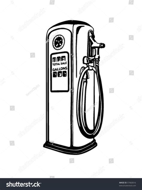 Gas Pump Retro Clip Art Stock-vektor (royaltyfri) 57060016 | Shutterstock