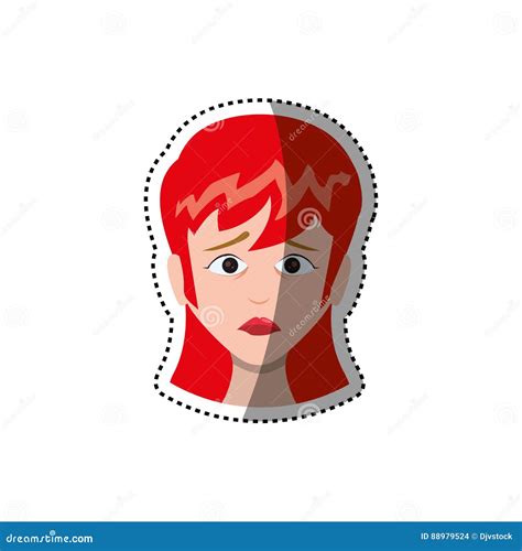 Concerned cartoon face stock illustration. Illustration of cartoon - 88979524