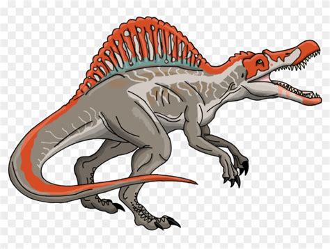 Spinosaurus Clipart Skeleton Pencil And In Color Spinosaurus Clipart ...