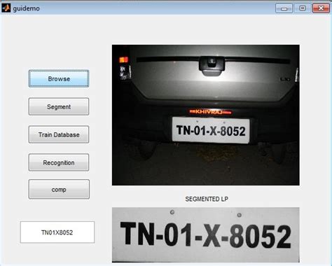 Matlab code for License Plate Recognition