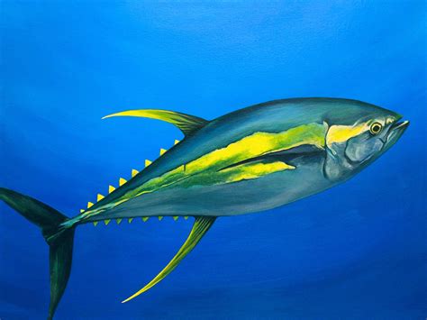 Ahi Tuna Print Yellowfin Art Sport Fish Painting Kauai - Etsy | Fish painting, Fish artwork ...