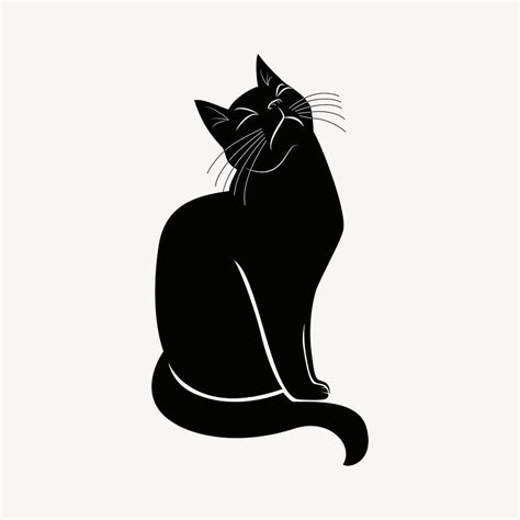 Black cat silhouette clipart, animal | Free Photo - rawpixel