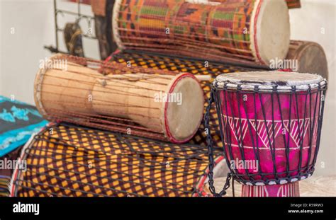 various african drums Stock Photo - Alamy