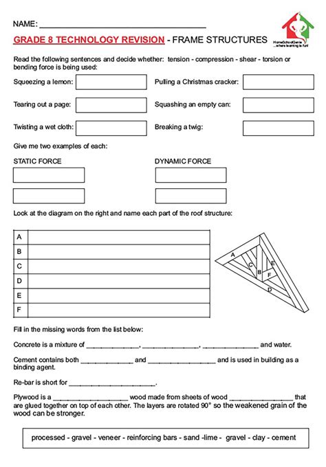 Frame Structures Examples Grade 8 | Webframes.org