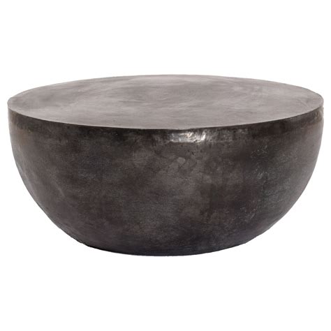 Joshua Modern Classic Black Aluminum Round Outdoor Coffee Table - Kathy Kuo Home | Havenly
