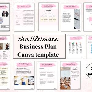 Small Business Plan Template, Business Starter Kit, Startup Workbook Template, Analysis Canva ...