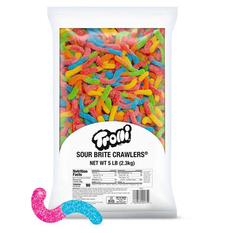 Buy Trolli Sour Brite Crawlers, Back to School Candy, Gummy Worms Sour ...