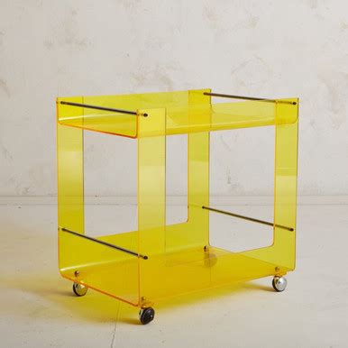 Color Lucite Bar Cart | Clear Home Design