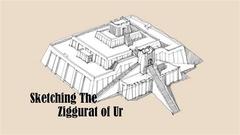 Architecture Sketch #004 Ziggurat of Ur - YouTube