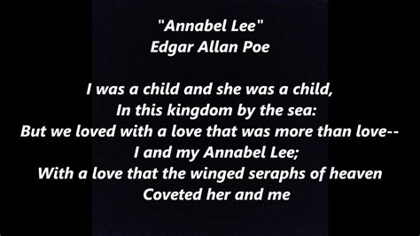 Edgar Allan Poe Annabel Lee