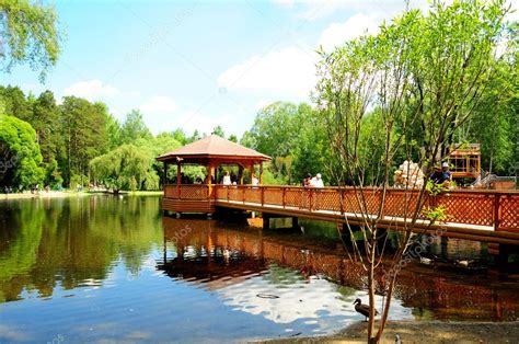 Lake in Novosibirsk zoo — Stock Photo © AnnaNouvier #12585202