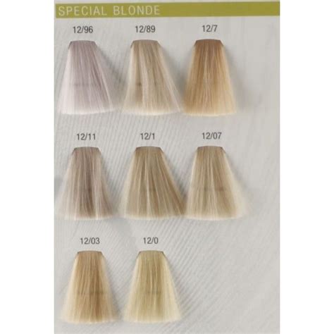 Koleston Perfect ~ Special Blonde Hair Color Swatches, Wella Hair Color, Hair Color Shades ...