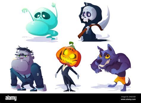 Scary Cartoon Halloween Characters