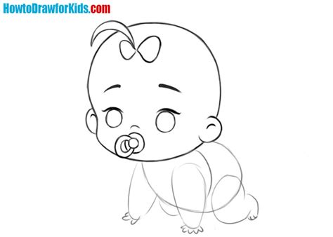 how to draw cartoon baby How to draw a baby for kids - Step by Step Drawing