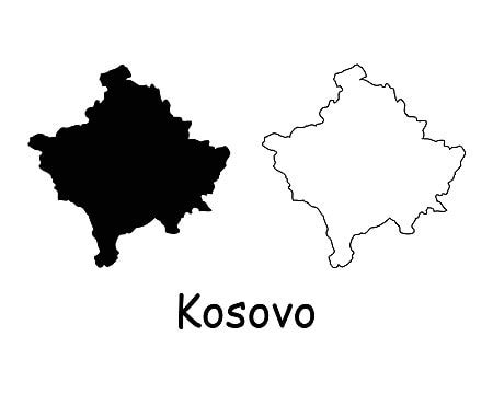 Kosovo Outline Map Set Kosovo Outline Map Map Isolated Kosovo Country ...