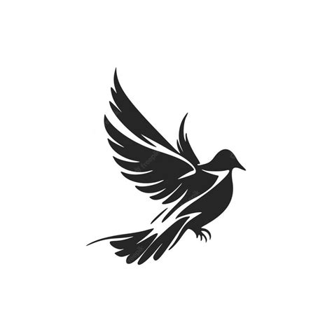 Premium Vector | Universal black and white dove logo perfect for a ...