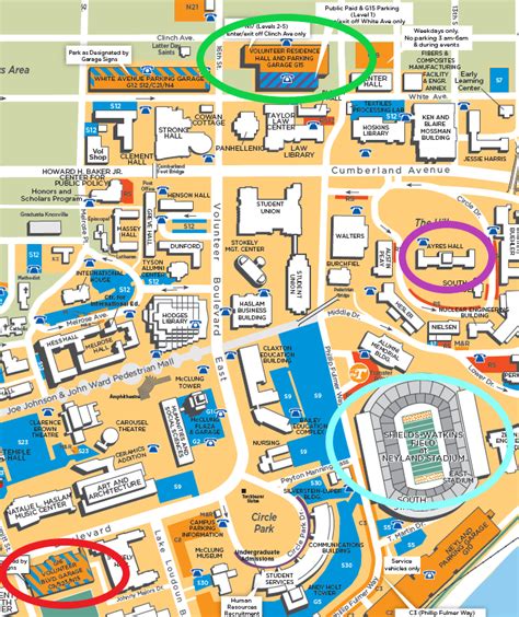 Parking Map – UTK vs. UGA | Governor’s School for the Sciences and ...