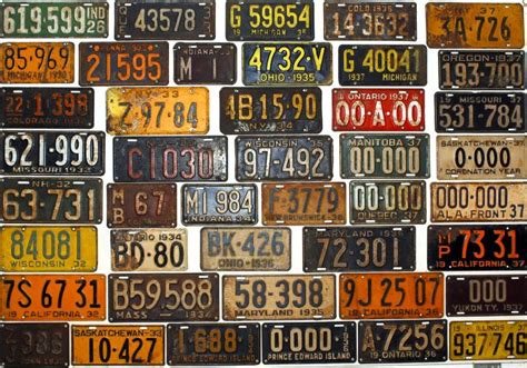 See 200 vintage license plates for all the American states & beyond - Click Americana